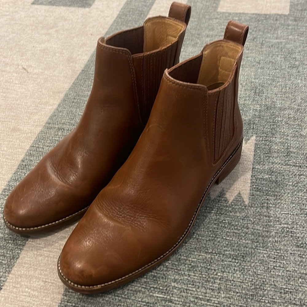 Madewell leather brown booties amazing condition